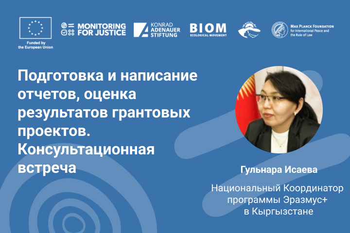Подготовка и написание отчетов, оценка результатов грантовых проектов. Консультационная встреча
